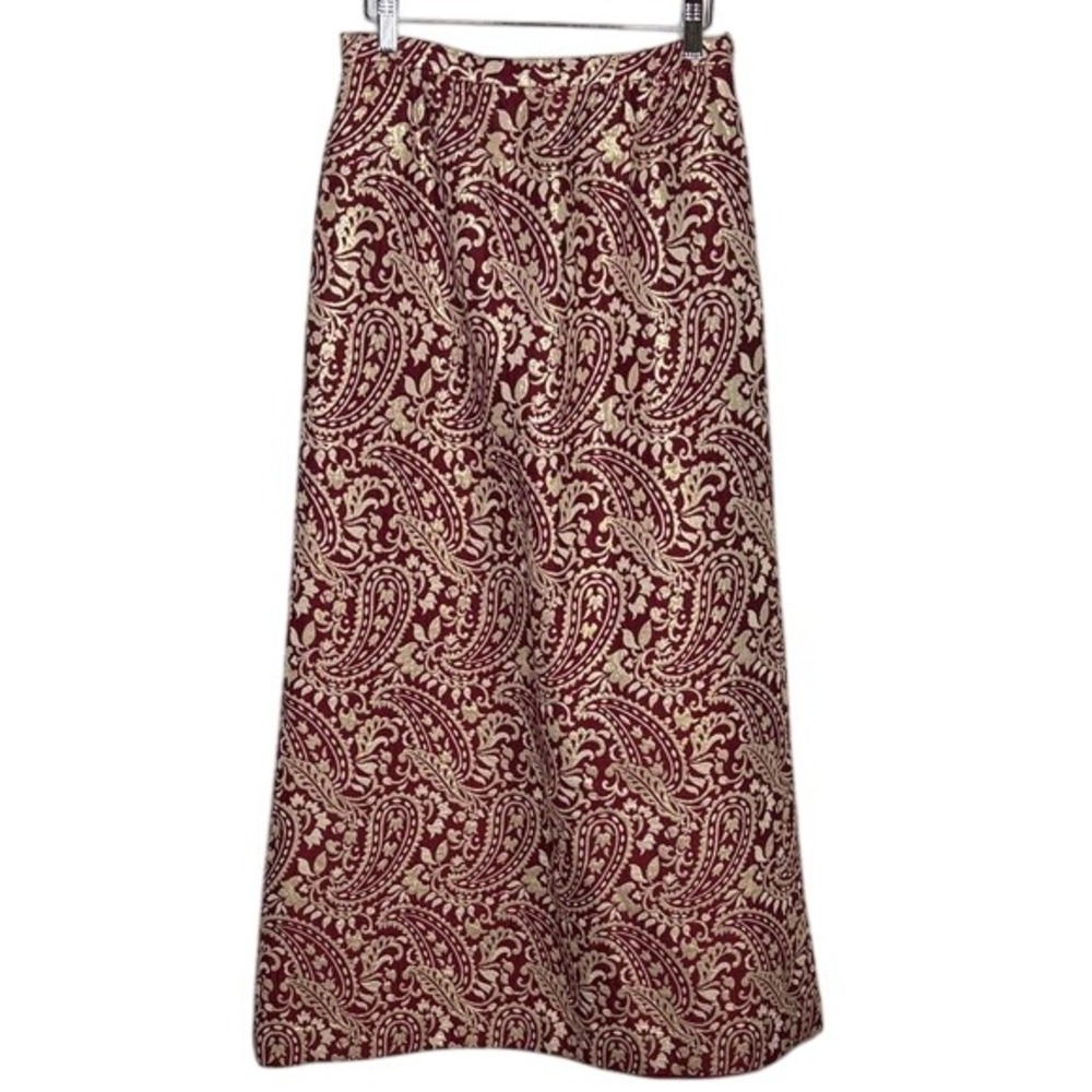 Nelly de Grab New York Gold Paisleyโ Maxi Skirt Women's Christmas HolidaySize 14